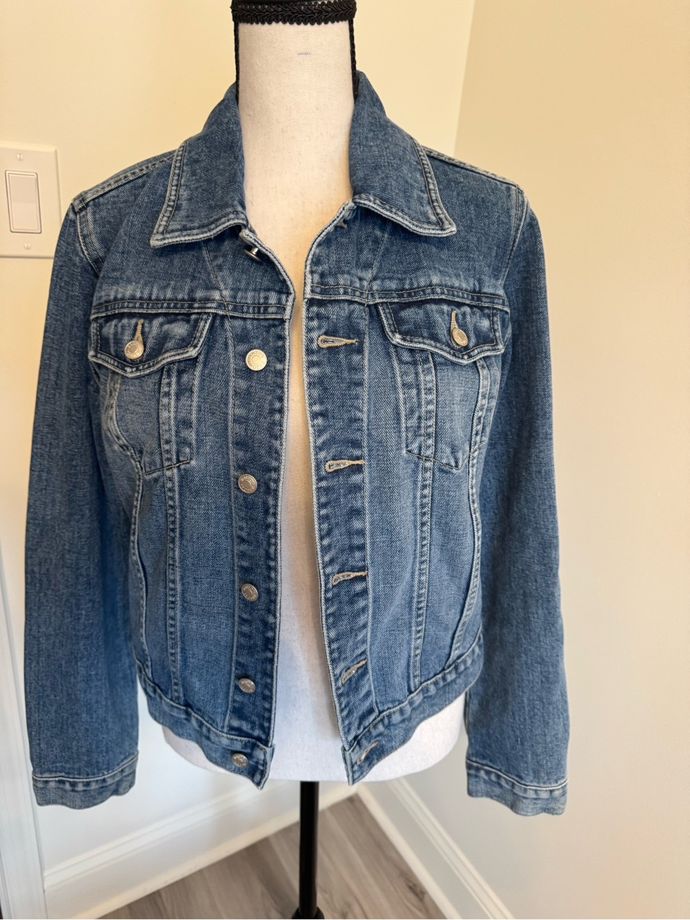 Boston Proper Medium Blue Denim Jean Jacket